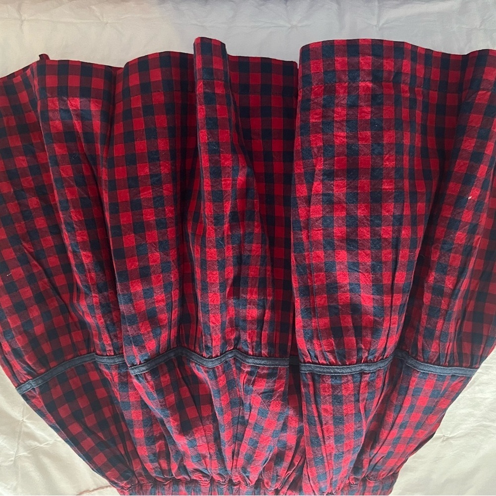 Never worn! Pink Chicken Maribelle skirt navy and red gingham.